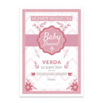 BSA3T1008 - Doğum Günü / Baby Shower Kişiye Özel Afiş Poster