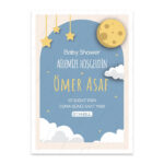 BSA3T1011 - Doğum Günü / Baby Shower Kişiye Özel Afiş Poster