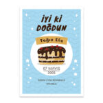 BSA3T1015 - Doğum Günü / Baby Shower Kişiye Özel Afiş Poster