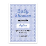 BSA3T1018 - Doğum Günü / Baby Shower Kişiye Özel Afiş Poster