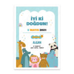 BSA3T1019 - Doğum Günü / Baby Shower Kişiye Özel Afiş Poster