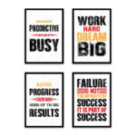 PA4S1002 - İngilizce Yazılı Dörtlü Set Poster