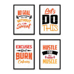 PA4S1003 - İngilizce Yazılı Dörtlü Set Poster