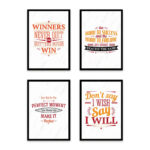 PA4S1011 - İngilizce Yazılı Dörtlü Set Poster