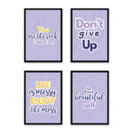 PA4S1016 - İngilizce Yazılı Dörtlü Set Poster