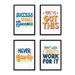 PA4S1020 - İngilizce Yazılı Dörtlü Set Poster