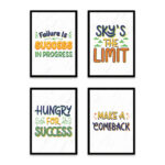 PA4S1021 - İngilizce Yazılı Dörtlü Set Poster