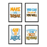 PA4S1022 - İngilizce Yazılı Dörtlü Set Poster