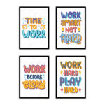 PA4S1024 - İngilizce Yazılı Dörtlü Set Poster