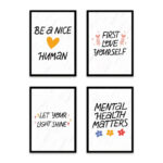 PA4S1031 - İngilizce Yazılı Dörtlü Set Poster