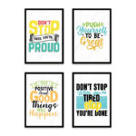 PA4S1037 - İngilizce Yazılı Dörtlü Set Poster