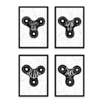 PA4S1038 - İngilizce Yazılı Dörtlü Set Poster