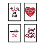 PA4S1041 - İngilizce Yazılı Dörtlü Set Poster