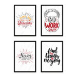 PA4S1042 - İngilizce Yazılı Dörtlü Set Poster