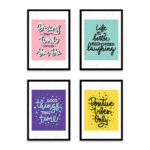 PA4S1050 - İngilizce Yazılı Dörtlü Set Poster