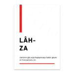 PA4T1211 - Lahza Türkçe Yazılı Poster