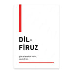 PA4T1215 - Dilruz Türkçe Yazılı Poster