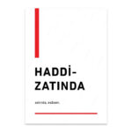 PA4T1219 - Haddizatında Türkçe Yazılı Poster