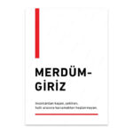 PA4T1228 - Merdümgiriz Türkçe Yazılı Poster