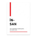 PA4T1252 - İnsan Türkçe Yazılı Poster