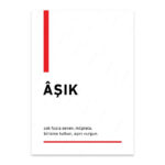 PA4T1258 - Aşık Türkçe Yazılı Poster