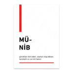 PA4T1264 - Münib Türkçe Yazılı Poster