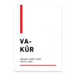 PA4T1280 - Vakur Türkçe Yazılı Poster