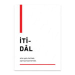 PA4T1295 - İtidal Türkçe Yazılı Poster