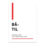 PA4T1297 - Batıl Türkçe Yazılı Poster