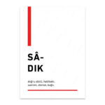 PA4T1299 - Sadık Türkçe Yazılı Poster
