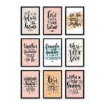 PA6S1003 - İngilizce Yazılı Dokuzlu Set Poster