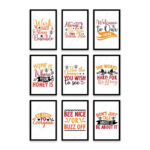 PA6S1005 - İngilizce Yazılı Dokuzlu Set Poster