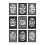 PA6S1006 - İngilizce Yazılı Dokuzlu Set Poster