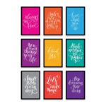 PA6S1008 - İngilizce Yazılı Dokuzlu Set Poster