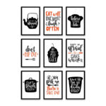 PA6S1016 - İngilizce Yazılı Dokuzlu Set Poster