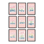 PA6S1019 - İngilizce Yazılı Dokuzlu Set Poster