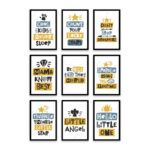 PA6S1020 - İngilizce Yazılı Dokuzlu Set Poster