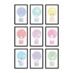 PA6S1042 - Sevimli Hayvanlar Dokuzlu Set Poster