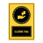 UL1075 - Ellerini Yıka İkaz ve Uyarı Levhası