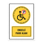 UL1220 - Engelli Park Alanı İkaz ve Uyarı Levhası