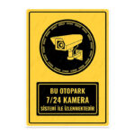 UL1251 - Bu Otopark 7/24 Kamera Sistemi ile İzlenmektedir İkaz ve Uyarı Levhası