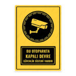 UL1343 - Bu Otoparkta Kapalı Devre Güvenlik Sistemi Vardır İkaz ve Uyarı Levhası