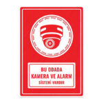 UL1361 - Bu Odada Kamera ve Alarm Sistemi Vardır İkaz ve Uyarı Levhası