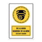 UL1376 - Bu Alanda Kamera ve Alarm Sistemi Vardır İkaz ve Uyarı Levhası