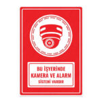 UL1377 - Bu İşyerinde Kamera ve Alarm Sistemi Vardır İkaz ve Uyarı Levhası