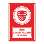 UL1429 - Dikkat Kamera ve Alarm Sistemi Vardır İkaz ve Uyarı Levhası
