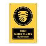 UL1431 - Dikkat Kamera ve Alarm Sistemi Vardır İkaz ve Uyarı Levhası