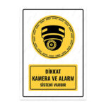 UL1432 - Dikkat Kamera ve Alarm Sistemi Vardır İkaz ve Uyarı Levhası