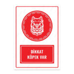 UL1470 - Dikkat Köpek Var İkaz ve Uyarı Levhası