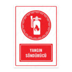 UL1614 - Yangın Söndürücü İkaz ve Uyarı Levhası